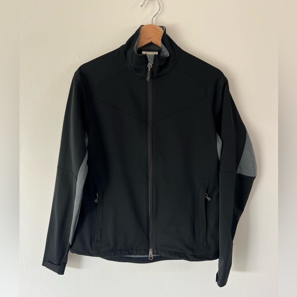 Ibex Climawool Black & Grey Women’s Full Zip Lightweight Softshell Jacket Medium
